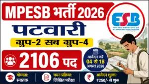 MPESB पटवारी भर्ती 2026