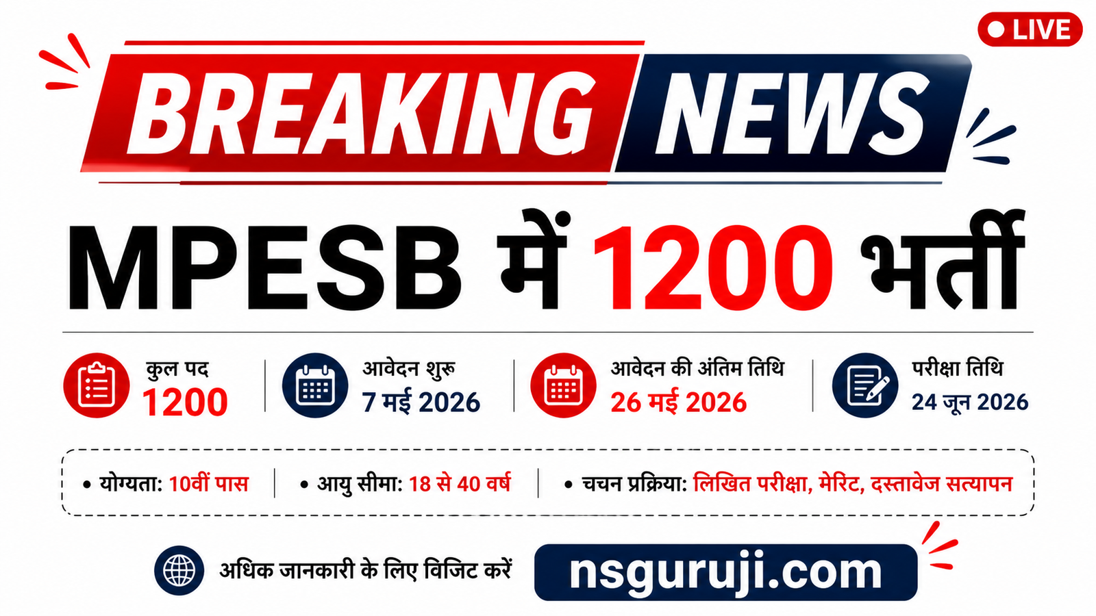 MPESB भर्ती 2026