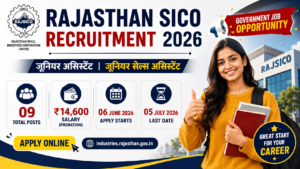 Rajasthan SICO Recruitment 2026