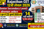 Rajasthan CET Senior Secondary Level 2026 Notification