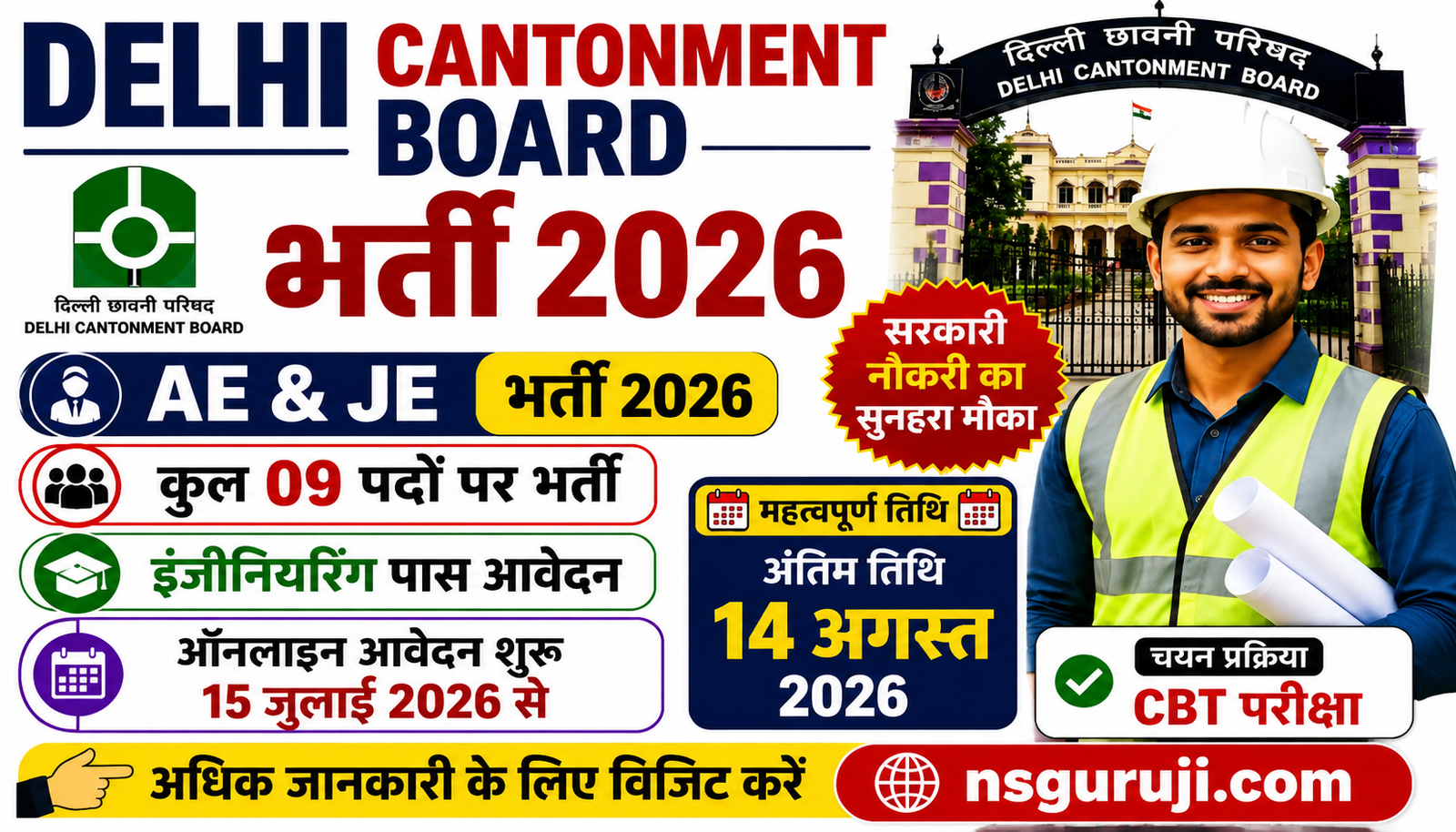 Delhi Cantonment Board recruitment