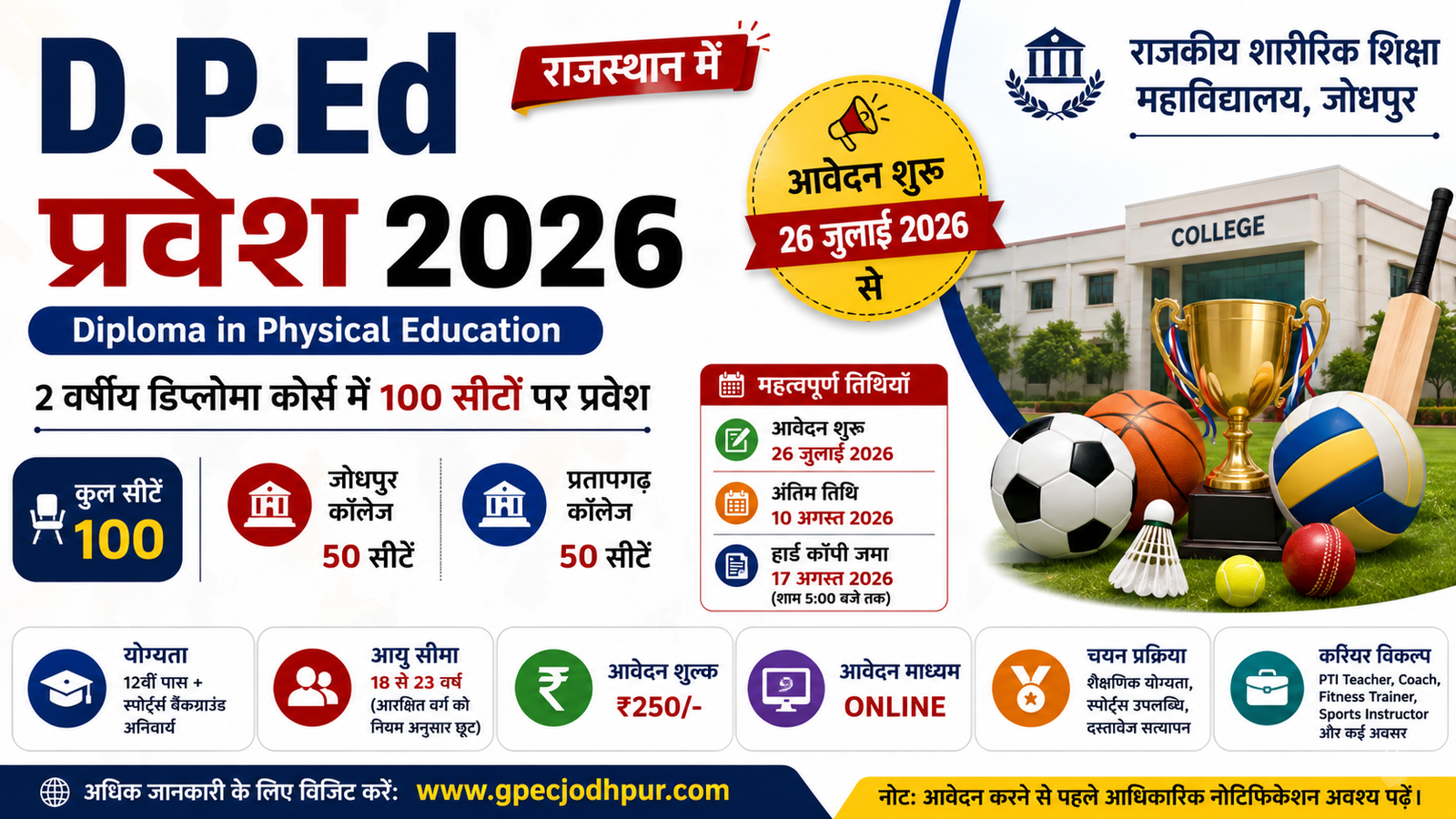 Physical Education Admission 2026
