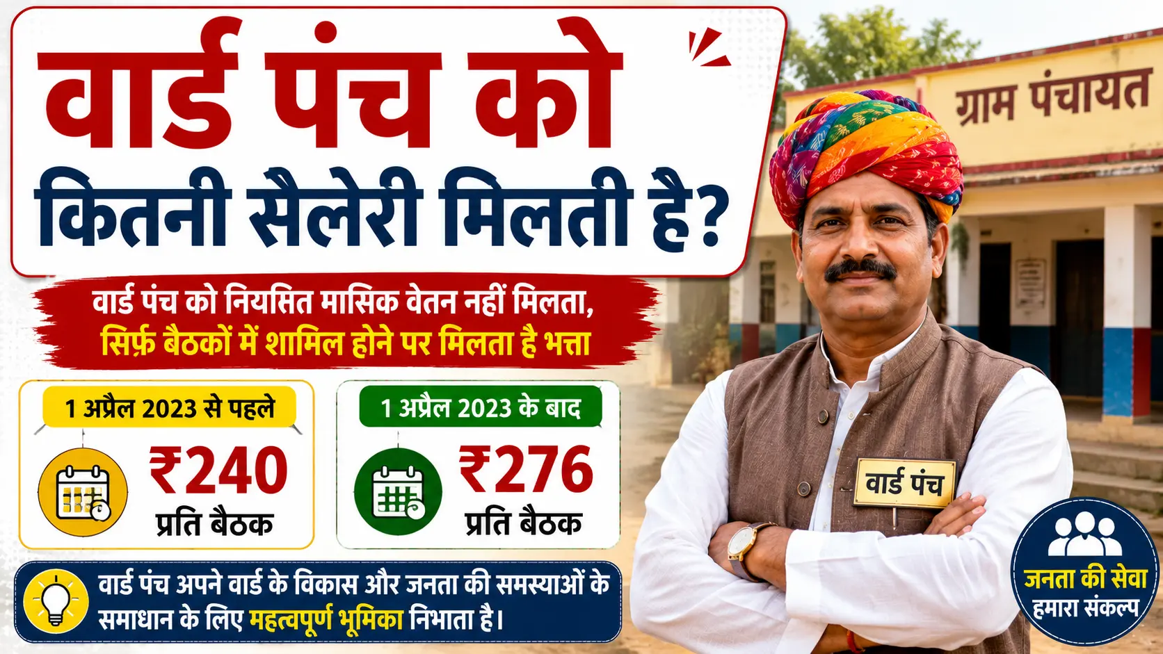 Ward Panch Ki Salary Kitni Hoti Hai