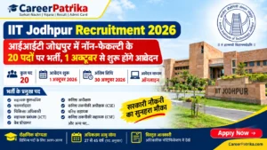 IIT Jodhpur Recruitment 2026