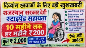 Rajasthan Divyang Scholarship 2026